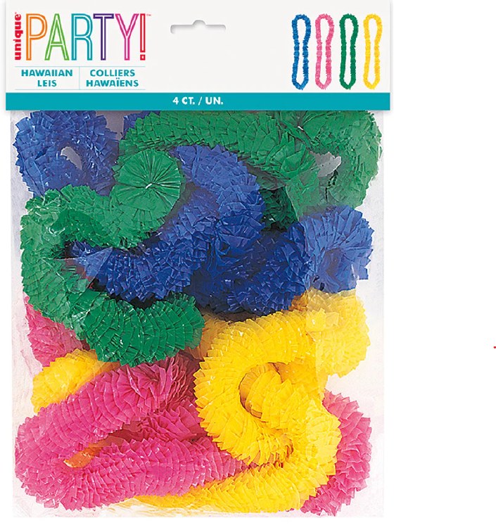 Multi Pack 33in. Poly Leis • 4 Pack