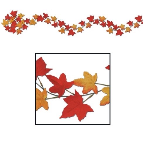 6ft. Fabric Autumn Leaf Garland