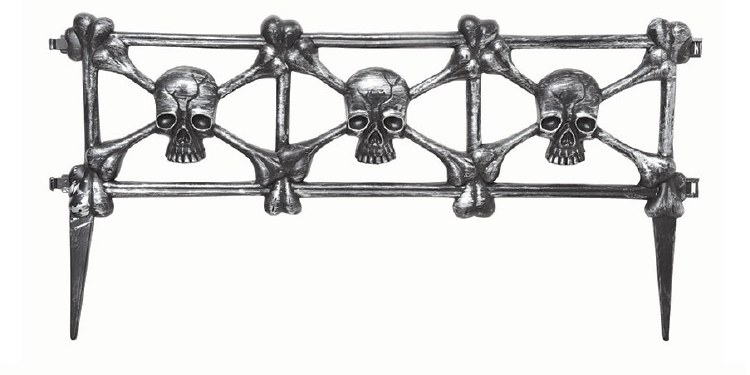 Fence Skull Black 3pk