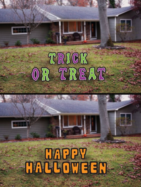 Yard Signs Halloween Asst