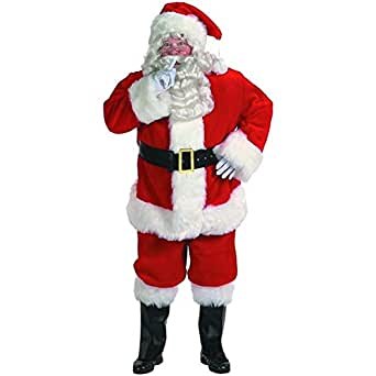 Santa Plush Lined Deluxe Adult