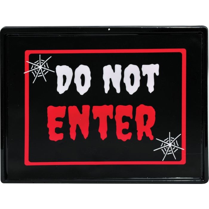 Halloween Battery Powered Neon Sign ~ Do No Enter