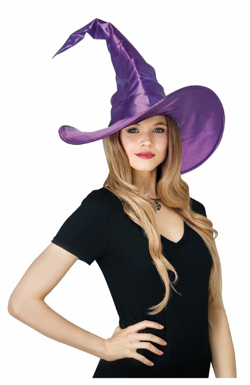 Curved Witch Hat Purple