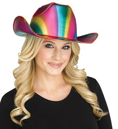 Hat Cowboy Lite Up Rainbow
