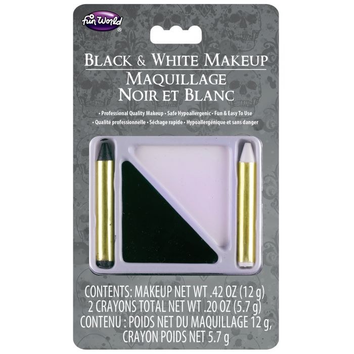 Makeup Kit Black/White Carded
