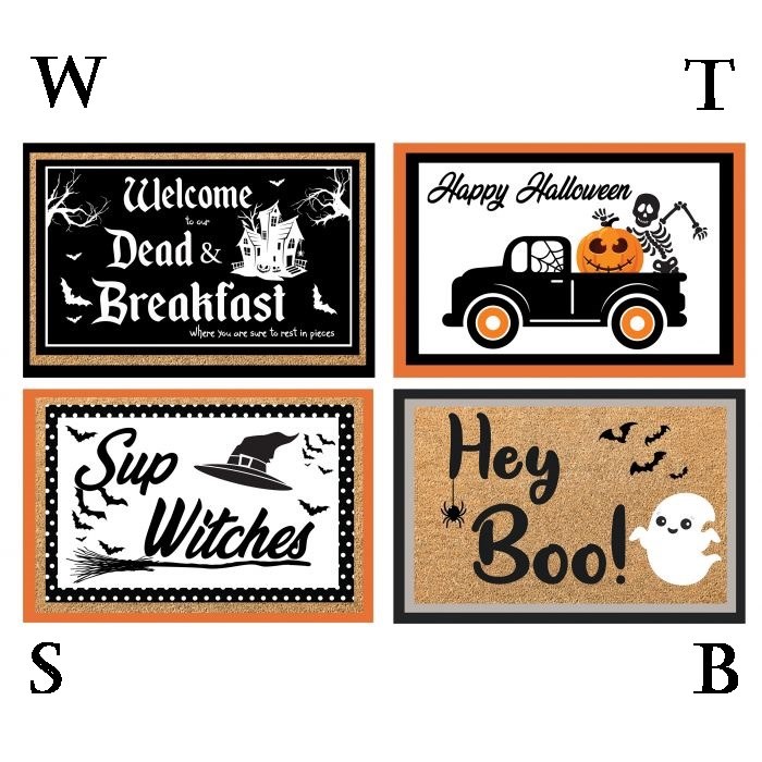 Halloween Door Mat • ONLY ONE/Specify Choice at Checkout