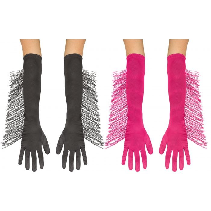 Gloves Long Fringe Assorted