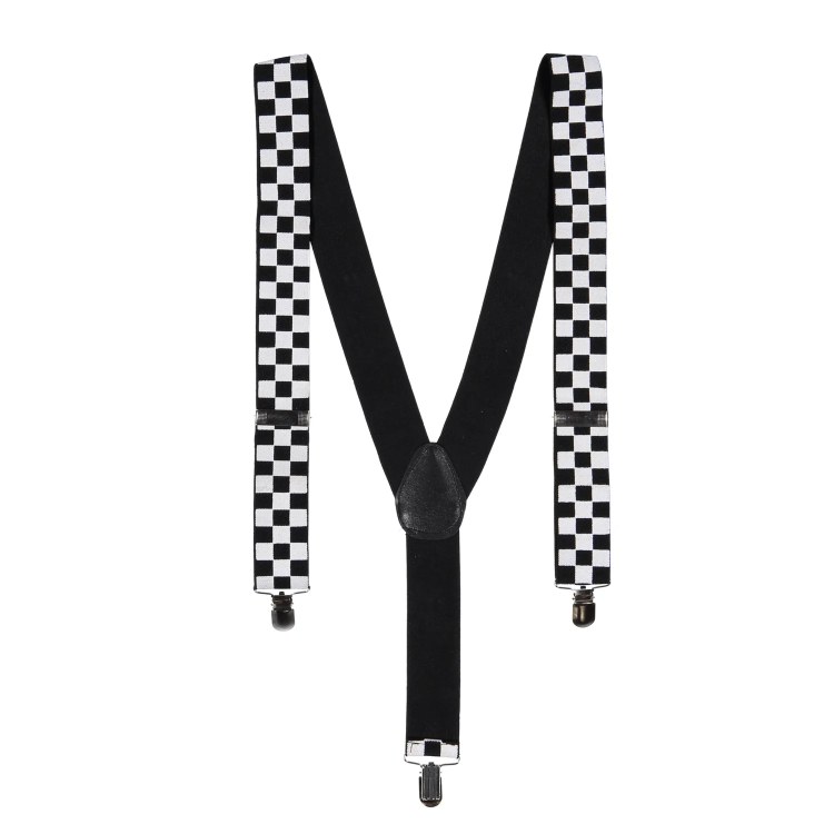 Suspenders B/W Checked