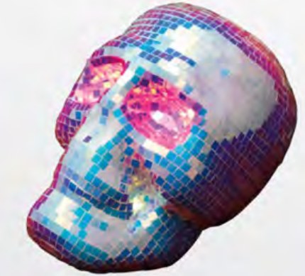Fab-U-Glo Disco Tile Skull