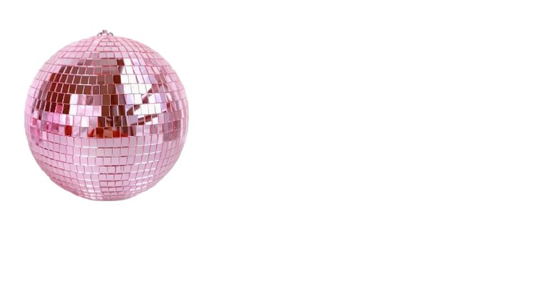 Mirror Ball 12" Pink