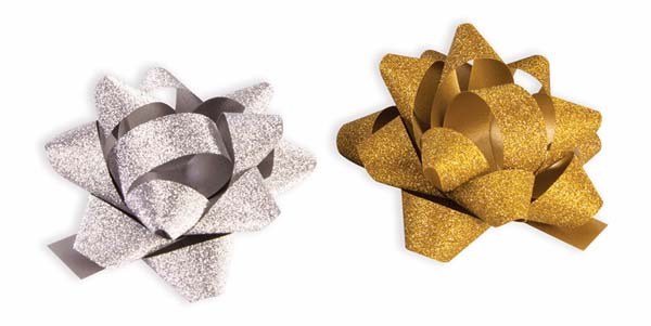 Bow Mini Diamond Slv/Gold 9pk