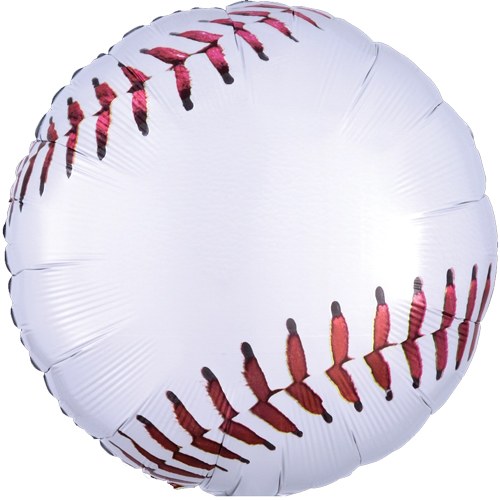 Sports, Baseball Shape • Standard Size 18" Mylar Helium Balloon