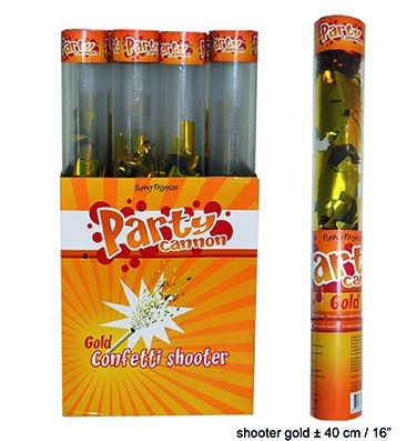 Confetti Cannon Gold Transpare