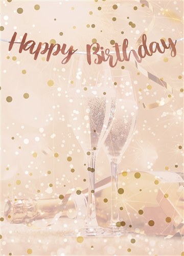 Banner Happy Birthday Rose Gld