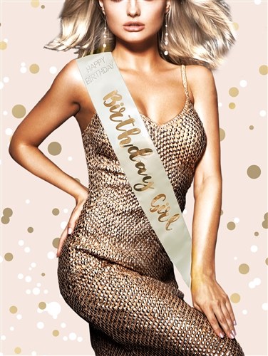 Sash Birthday Girl Rose Gold