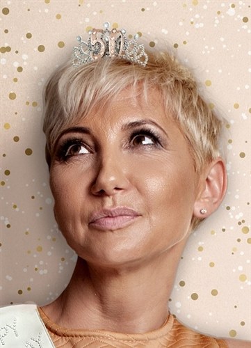 Tiara 50 Rose Gold Rhinestoned
