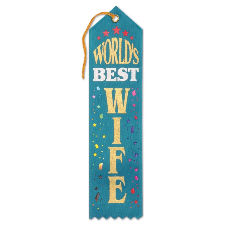 Worlds Best Wife Award Ribbon