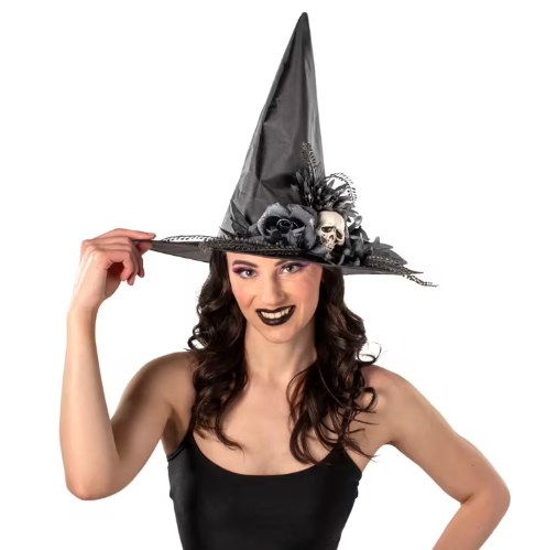 Hat Witch Black/Decorated