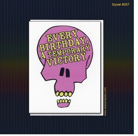 Card Birthday Goth Pink Skull