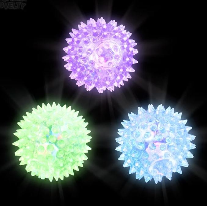 Balls Spiky Lite Up Asst