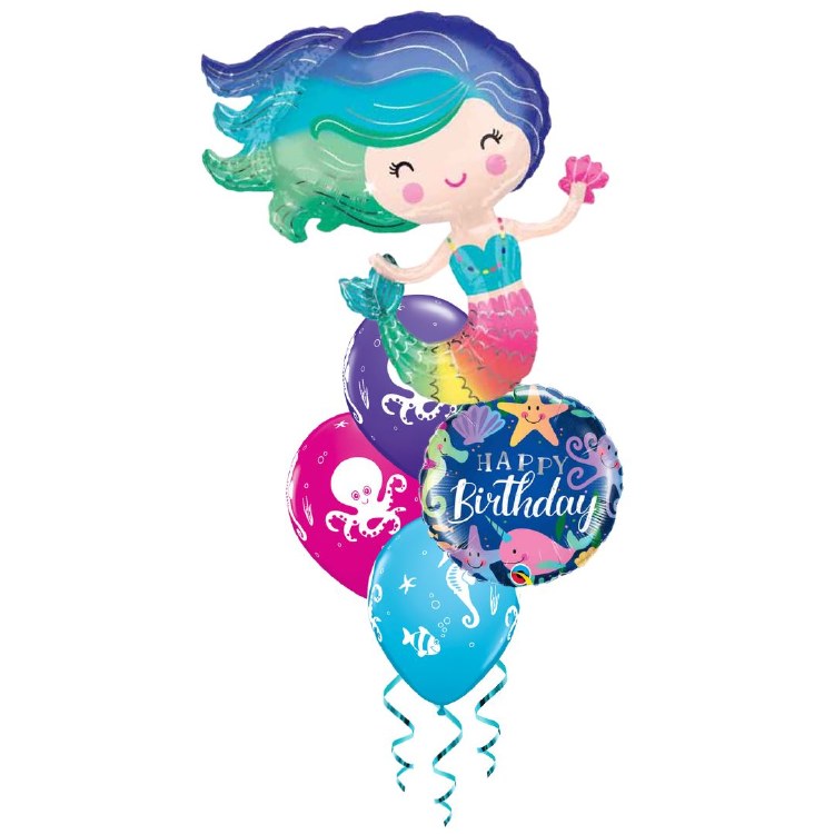 Birthday • Mermaid Colorful Balloon Bouquet V2