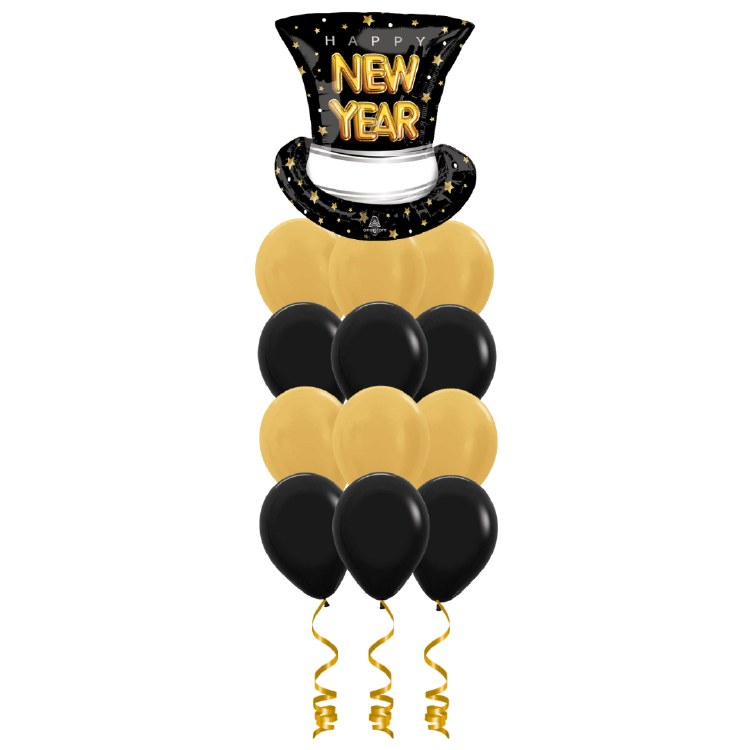 Balloon Bouquet, Floating Column w/ Top Hat Topper
