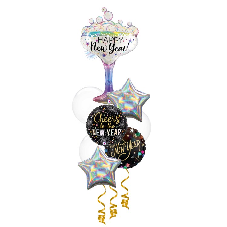 Balloon Bouquet, Deluxe Iridescent Bubbles Centerpiece