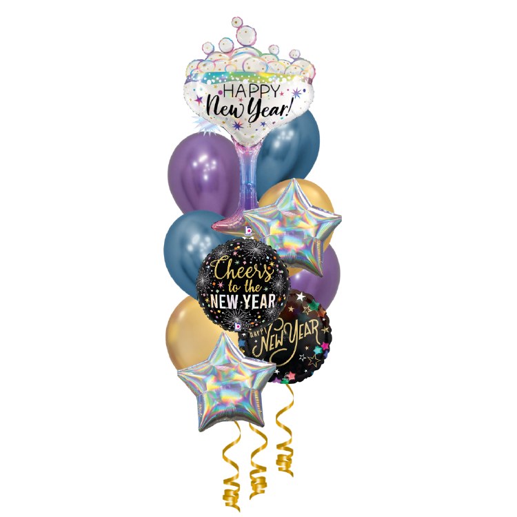 Balloon Bouquet, Deluxe Iridescent &amp; Reflex Centerpiece