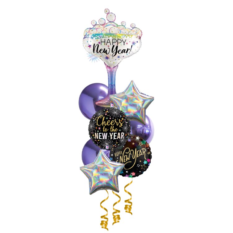 Balloon Bouquet, Deluxe Iridescent Spheroid Centerpiece