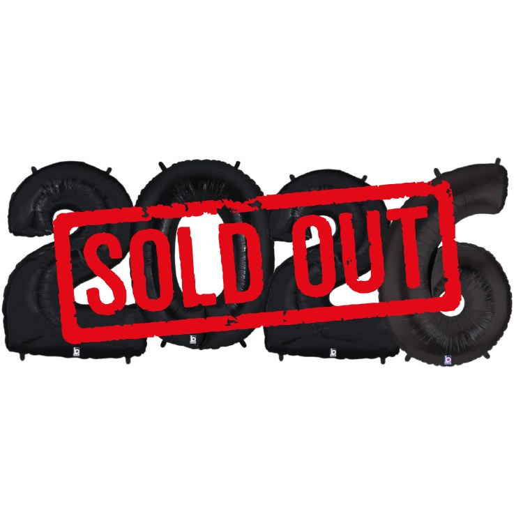 2026 40" Jumbo Helium Number Bundle • Black