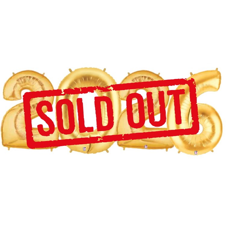 2026 40" Jumbo Helium Number Bundle • Gold