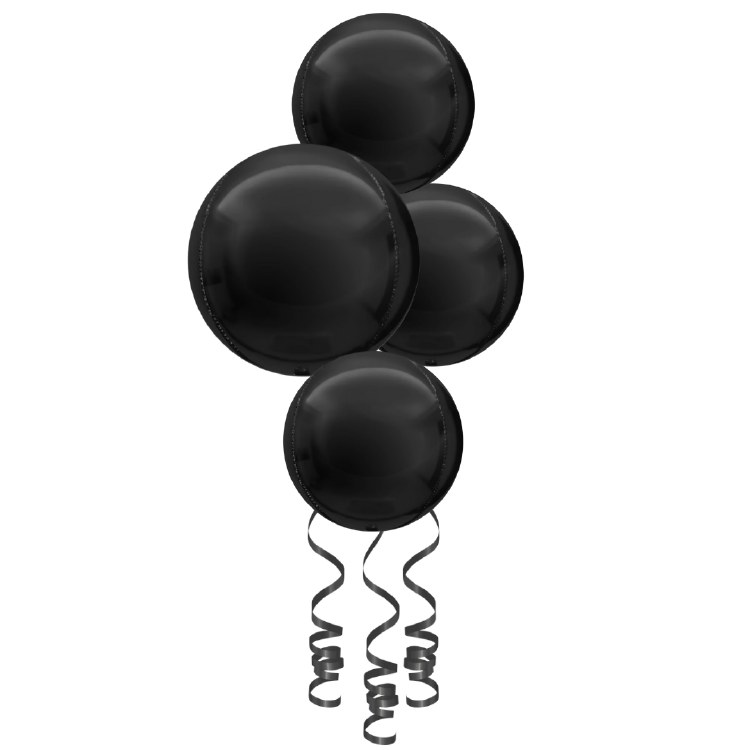 Balloon Bouquet, Spheroid Centerpiece • Black