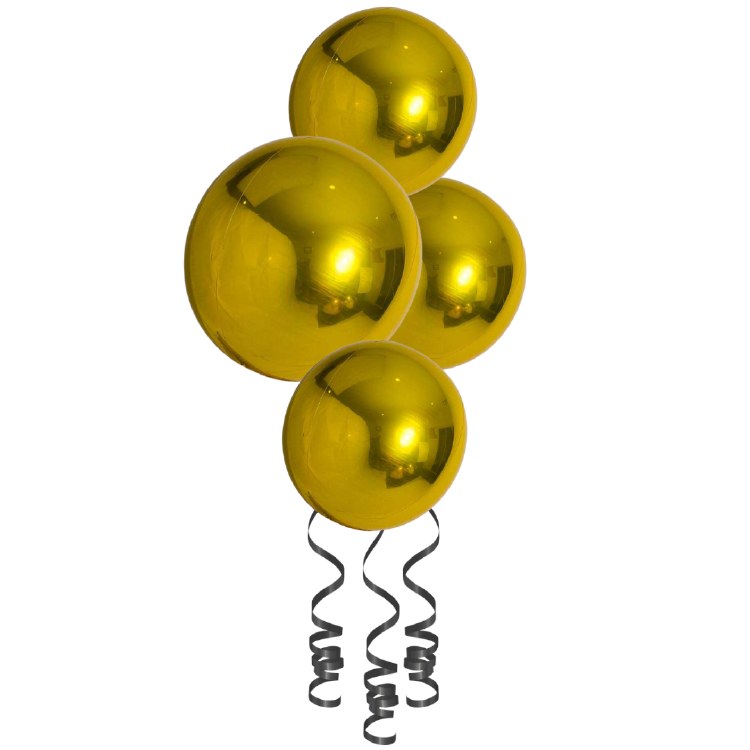 Balloon Bouquet, Spheroid Centerpiece • Gold