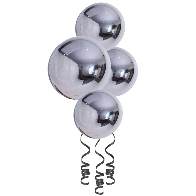 Balloon Bouquet, Spheroid Centerpiece • Silver