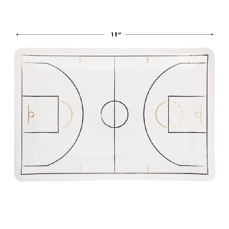 Basketball Court Paper Plate