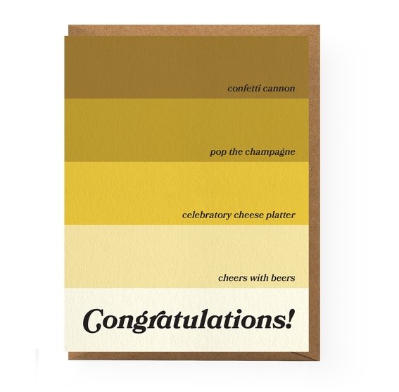 Card Congratulations Paint Swatches Champion Party Supply