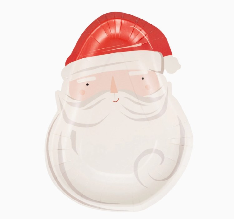 Santa Head Plate 8ct