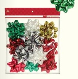 Bows 12 Peel and Stick Xmas