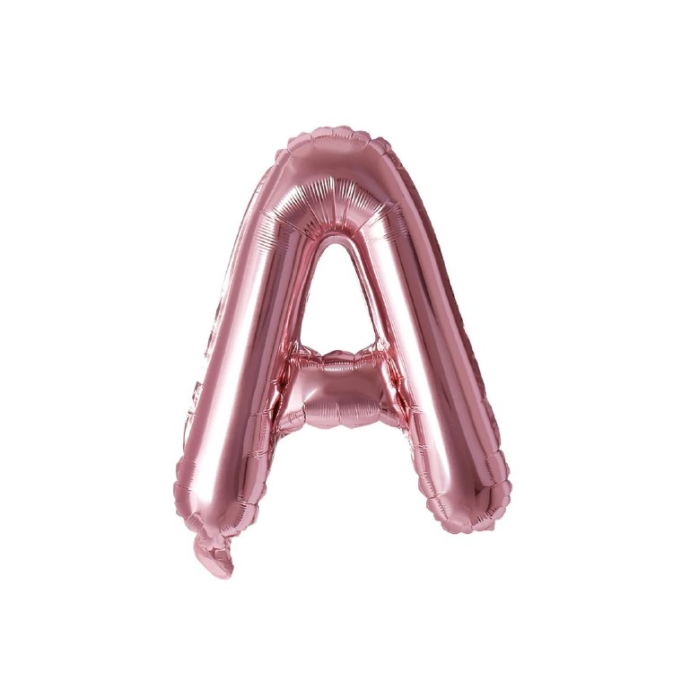 Mini 16" Air-Fill Only Letter Mylar Balloon • Rose Gold A