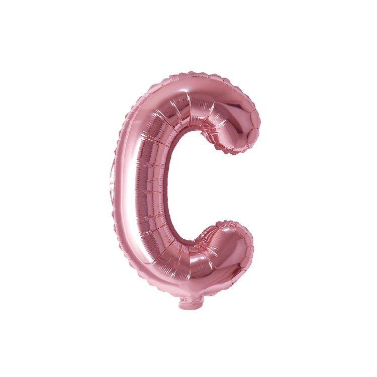 Mini 16" Air-Fill Only Letter Mylar Balloon • Rose Gold C