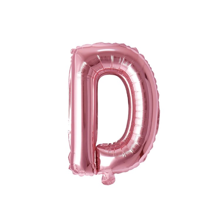 Mini 16" Air-Fill Only Letter Mylar Balloon • Rose Gold D