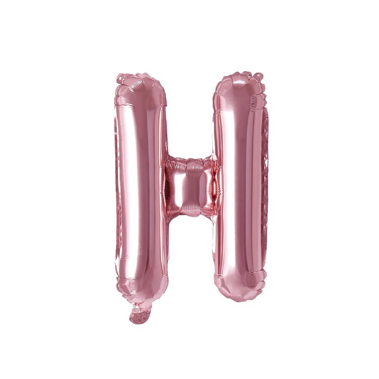 Mini 16" Air-Fill Only Letter Mylar Balloon • Rose Gold H
