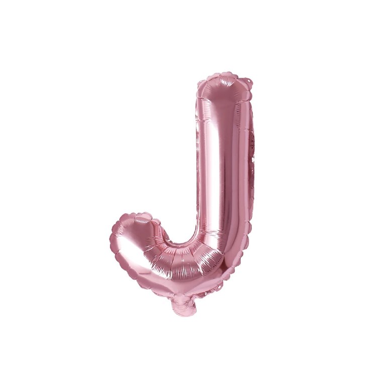 Mini 16" Air-Fill Only Letter Mylar Balloon • Rose Gold J