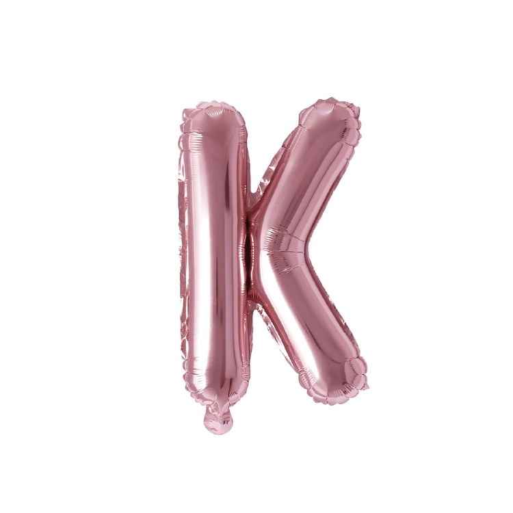 Mini 16" Air-Fill Only Letter Mylar Balloon • Rose Gold K