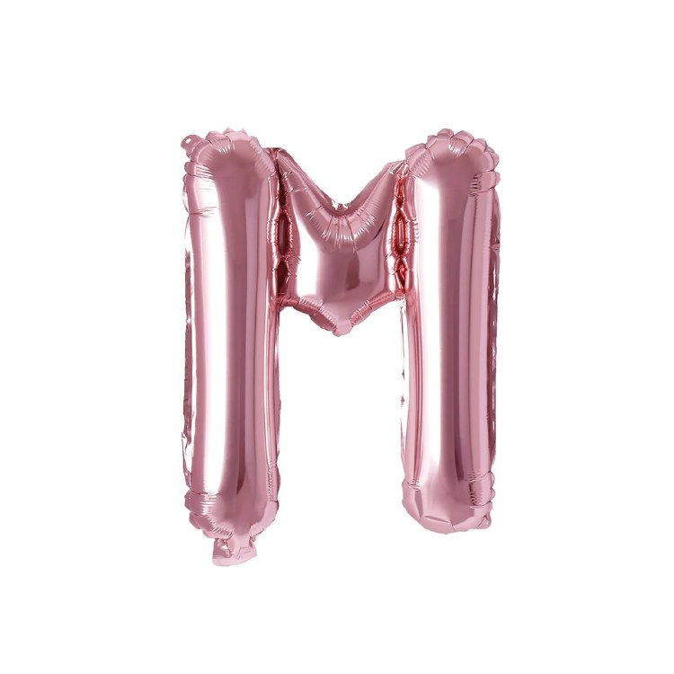 Mini 16" Air-Fill Only Letter Mylar Balloon • Rose Gold M