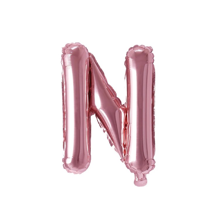 Mini 16" Air-Fill Only Letter Mylar Balloon • Rose Gold N