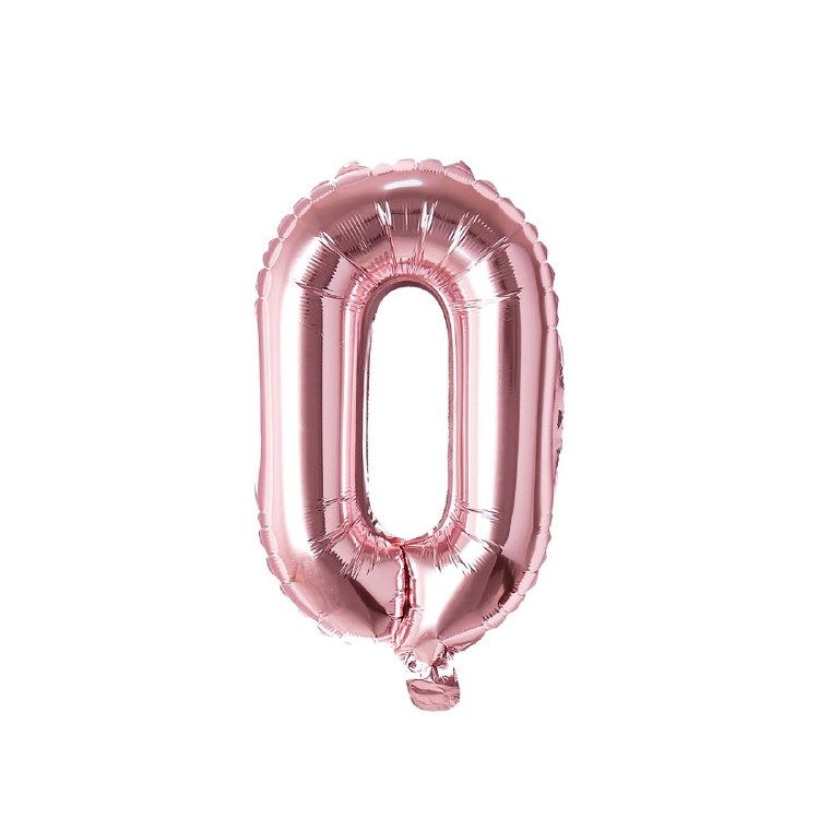 Mini 16" Air-Fill Only Letter Mylar Balloon • Rose Gold O