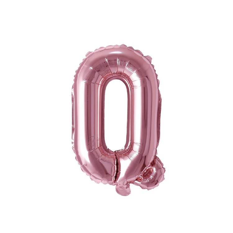 Mini 16" Air-Fill Only Letter Mylar Balloon • Rose Gold Q
