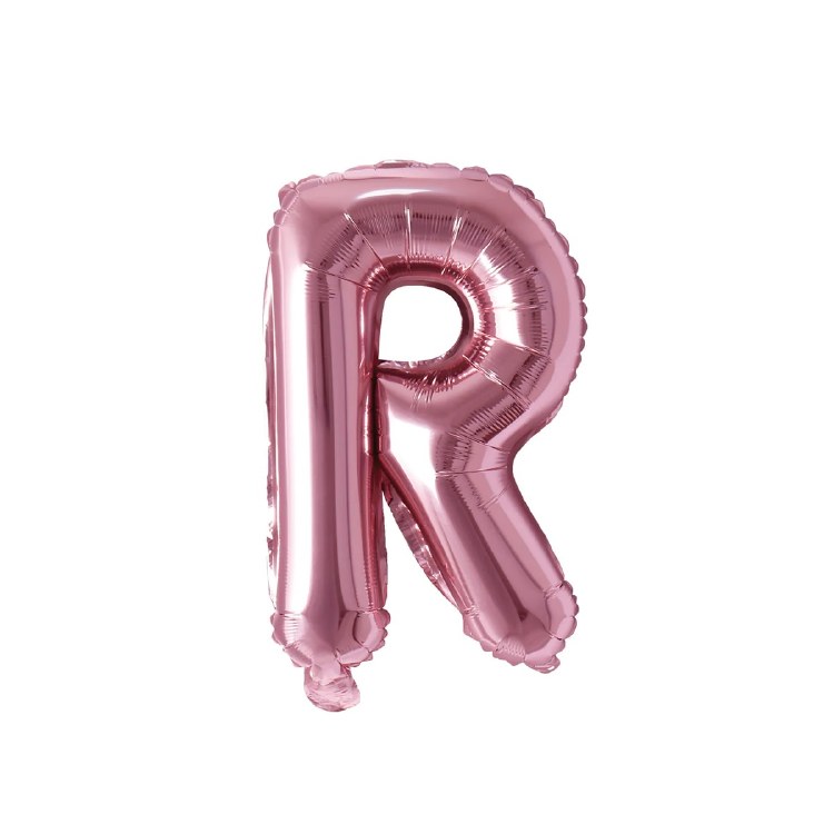 Mini 16" Air-Fill Only Letter Mylar Balloon • Rose Gold R