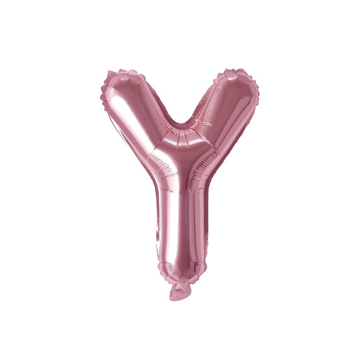Mini 16" Air-Fill Only Letter Mylar Balloon • Rose Gold Y